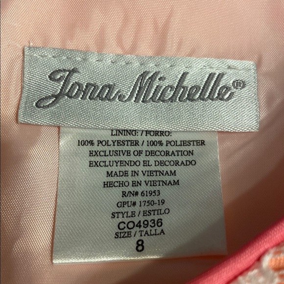 Jona Michelle peach and White Embellished dress - Picture 2 of 4